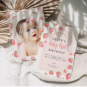 Strawberry Berry First Boho Birthday Einladung