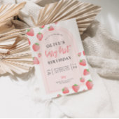 Strawberry Berry First Boho Birthday Einladung