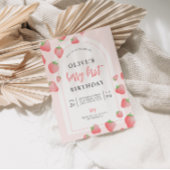 Strawberry Berry First Boho Birthday Einladung