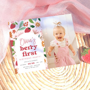 Strawberry Berry First Budget Foto Geburtstagspart