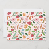 Strawberry Berry First Foto Geburtstagsparty Einladung (Rückseite)