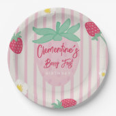 Strawberry Berry First Paper Plate Pappteller (Vorderseite)