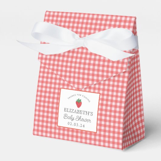 Strawberry Berry First Picnic Baby Dusche Geschenkschachtel (Vorderseite)