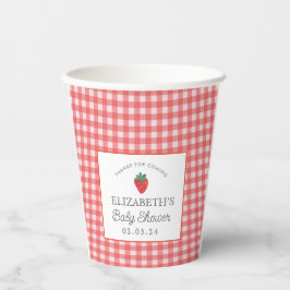 Strawberry Berry First Picnic Baby Dusche Pappbecher