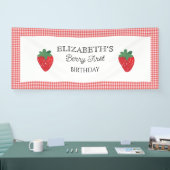 Strawberry Berry First Picnic Geburtstag Banner (Messe)