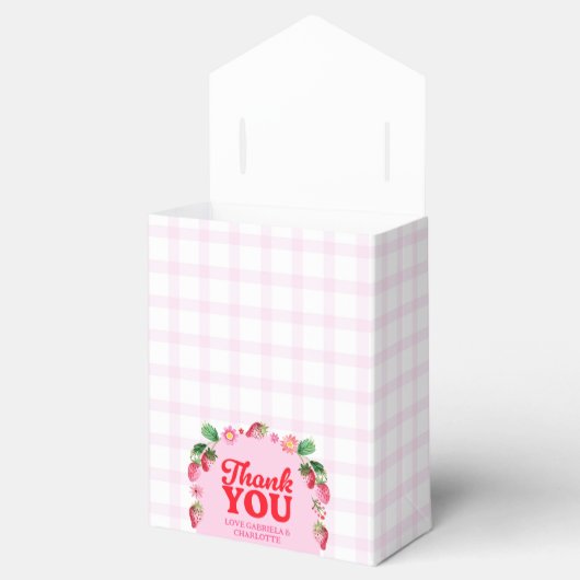 Strawberry Berry First Twins Joint Birthday Geschenkschachtel (Geöffnet)