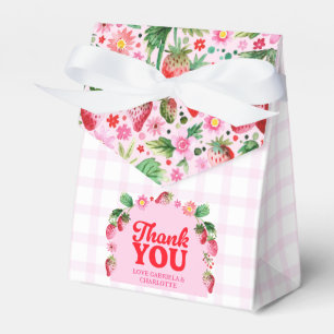 Strawberry Berry First Twins Joint Birthday Geschenkschachtel