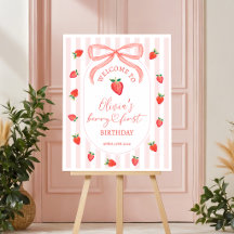 Strawberry Berry First Welcome Sign