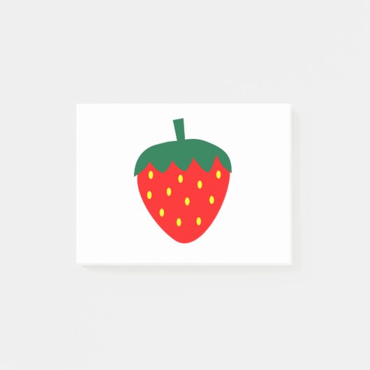 Strawberry Berry Fruit Summer Red Post-it Klebezettel (Vorderseite)