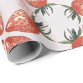 Strawberry Berry Geburtsname Geschenkpapier (Rolleneckpunkt)