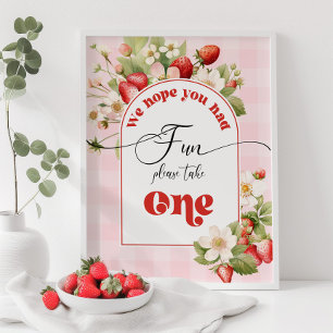 Strawberry Berry Geburtstagsfavoriten Poster
