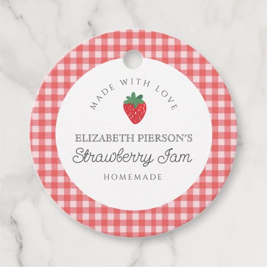 Strawberry Berry Jam Zuhause Custom Geschenkanhänger (Vorderseite)