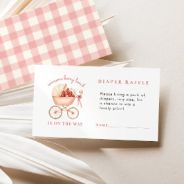 Strawberry Berry liebte Windelwaschmaschine Begleitkarte