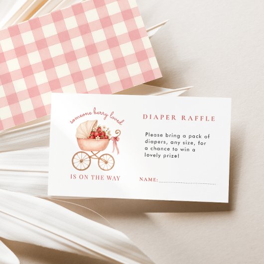 Strawberry Berry liebte Windelwaschmaschine Begleitkarte