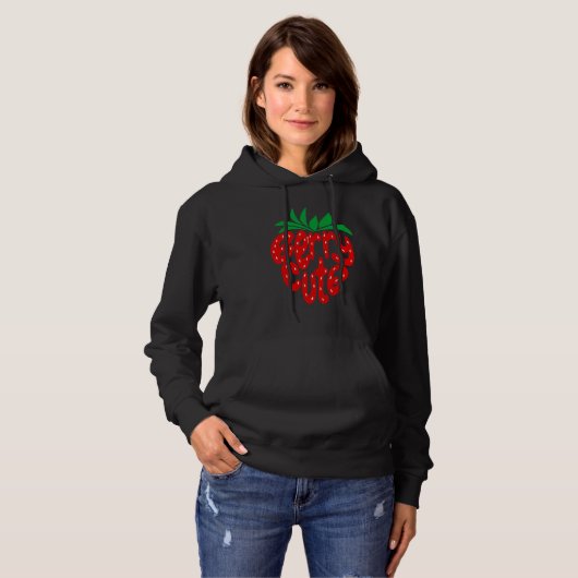 Strawberry Berry Niedlich Hoodie (Vorne ganz)