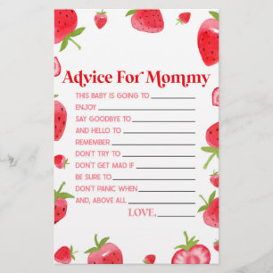 Strawberry Berry Ratgeber Kinderspielaktivitäten Briefpapier