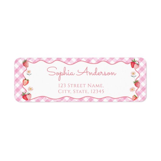 Strawberry Berry Rücksendeadresse (Vorne)