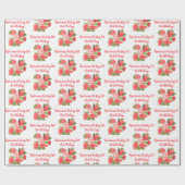 Strawberry Berry Sweet 1. Geburtstag Party Niedlic Geschenkpapier (Flach)