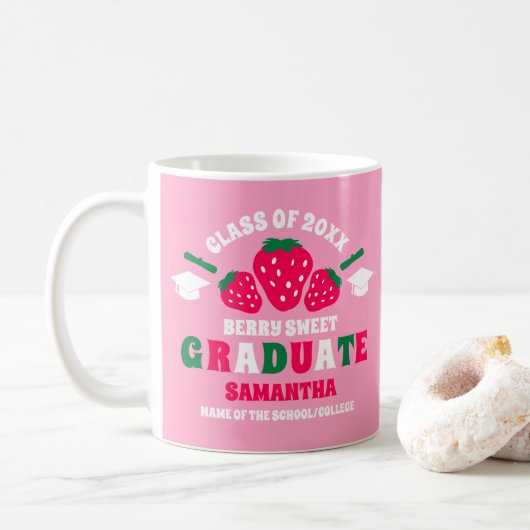 Strawberry Berry Sweet Abschluss Kaffeetasse (Mit Donut)