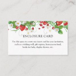 Strawberry Berry Sweet Baby Dusche Begleitkarte