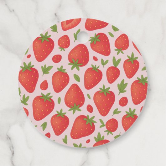 Strawberry Berry Sweet Baby Dusche Geschenkanhänger (Rückseite)