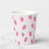 Strawberry Berry Sweet Baby Dusche Pappbecher (Rückseite)