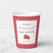 Strawberry Berry Sweet Baby Dusche Pappbecher (Rückseite)