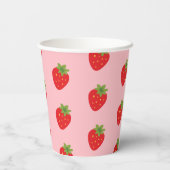 Strawberry Berry Sweet Baby Dusche Pappbecher (Rückseite)
