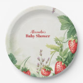 Strawberry Berry Sweet Baby Dusche Pappteller (Vorderseite)