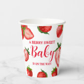 Strawberry Berry Sweet Baby Dusche unterwegs Pappbecher (Rückseite)