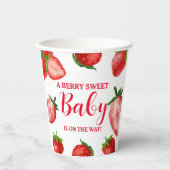 Strawberry Berry Sweet Baby Dusche unterwegs Pappbecher (Vorderseite)