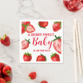 Strawberry Berry Sweet Baby Dusche unterwegs Serviette (Beispiel)