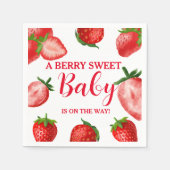Strawberry Berry Sweet Baby Dusche unterwegs Serviette (Vorderseite)