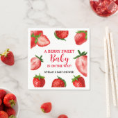 Strawberry Berry Sweet Baby Dusche unterwegs Serviette (Beispiel)