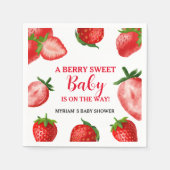 Strawberry Berry Sweet Baby Dusche unterwegs Serviette (Vorderseite)