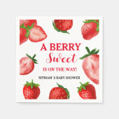 Strawberry Berry Sweet Baby Dusche unterwegs Serviette (Vorderseite)