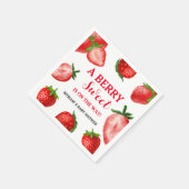 Strawberry Berry Sweet Baby Dusche unterwegs Serviette (Ecke)