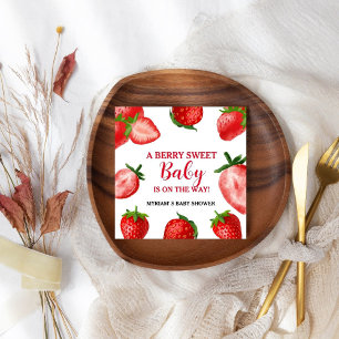 Strawberry Berry Sweet Baby Dusche unterwegs Serviette