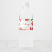 Strawberry Berry Sweet Baby Dusche Wasserflaschenetikett (Vorderseite)