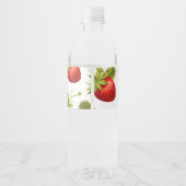Strawberry Berry Sweet Baby Dusche Wasserflaschenetikett (Rückseite)