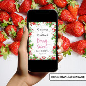 Strawberry Berry Sweet Baby Dusche Willkommen Poster