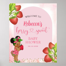 Strawberry Berry Sweet Baby Dusche Willkommen