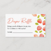 Strawberry Berry Sweet Baby Dusche Windelwanne Begleitkarte (Vorderseite)