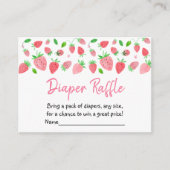 Strawberry Berry Sweet Baby Dusche Windelwanne Begleitkarte (Vorderseite)