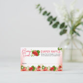 Strawberry Berry Sweet Baby Dusche Windelwanne Visitenkarte (Stehend Vorderseite)