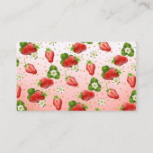 Strawberry Berry Sweet Baby Dusche Windelwanne Visitenkarte (Rückseite)