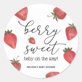 Strawberry Berry Sweet Baby Fevor Runder Aufkleber