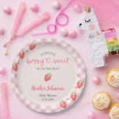 Strawberry Berry Sweet Baby Girl Baby Dusche Pappteller (Party)
