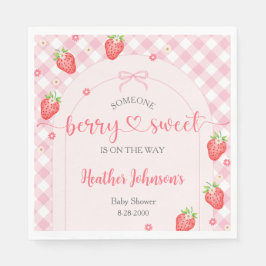 Strawberry Berry Sweet Baby Girl Baby Dusche Serviette