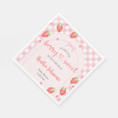 Strawberry Berry Sweet Baby Girl Baby Dusche Serviette (Ecke)